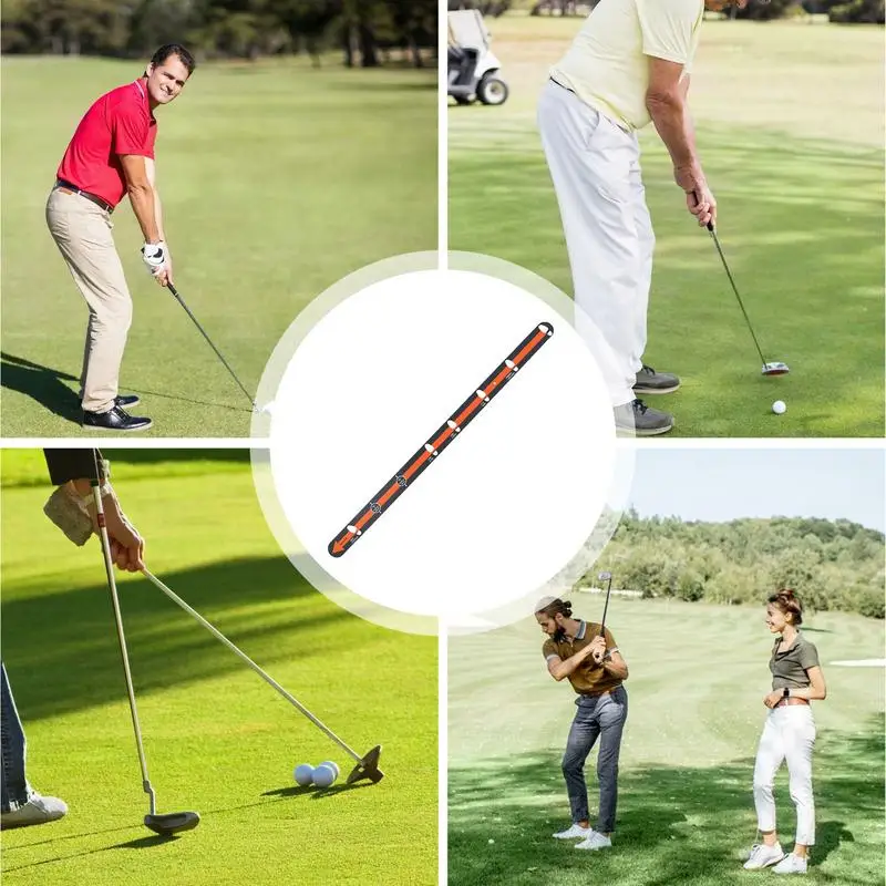 Putting Training Aid Portable Stainless Steel Double-Sided Alignment Putting Trainer Indoor Putting Tutor Golf Accessories For