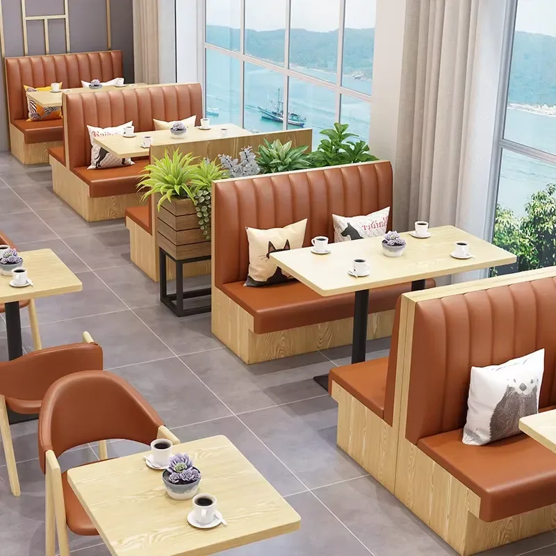 New Trend Commercial Restaurant Hotel Cafe Table and Chair Set Restaurant Chairs Metal Commercial Restaurant Booths Sofa Sets