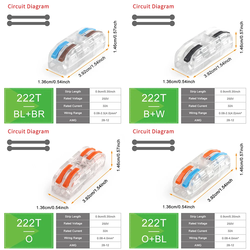 Schnellverbinder für Kabel, Hebelmuttern, Push-in-Klemmenblöcke, universelle Kabelklemmen, elektrische Verbindungselemente, 2-, 3-, 4-, 5-polig, für LED-Leuchten. – Detail 3