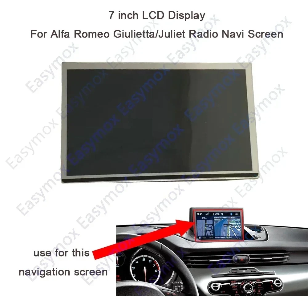 

TX18D30VM2FAA/B LCD Display 7" for 2010-2014 Alfa Romeo Giulietta Juliet Radio Navigation Screen Replacement