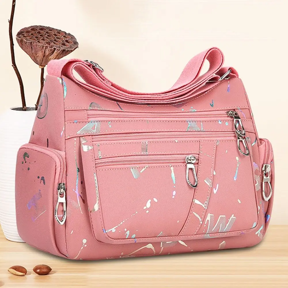 

Multi-layer Printing Women Shoulder Bag Fashion Messenger Bag Waterproof Nylon Oxford Crossbody Bag Handbags Large Bags