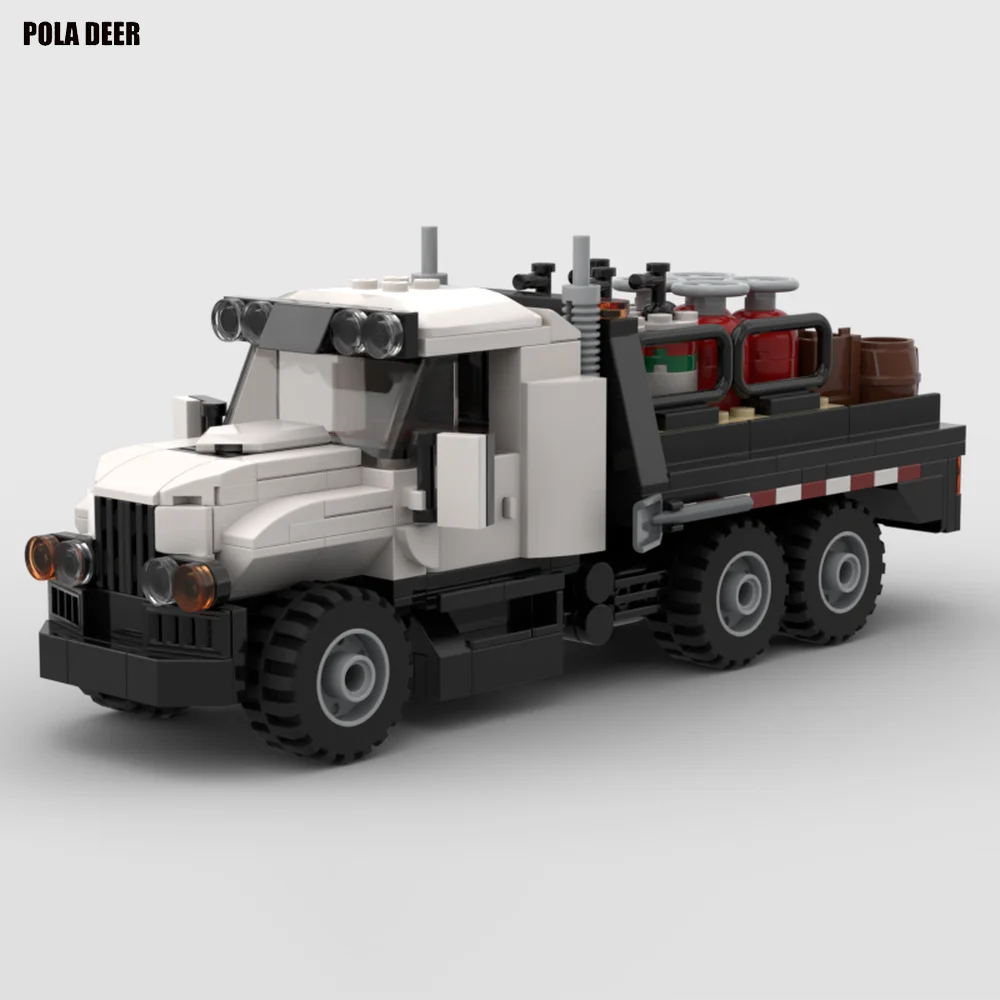 

Poladeer 331 Pcs American Flatbed Heavy Tractor Truck Small Particle Assembly Building Blocks Puzzle Model Boy Toy Holiday Gift