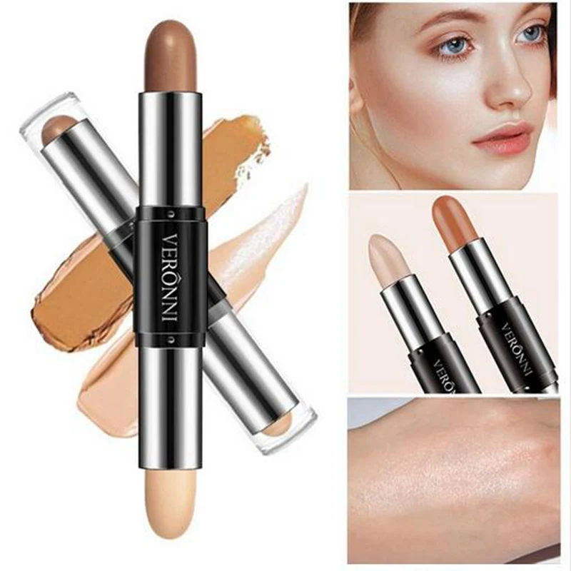 2-in-1 Double Head Contouring Face Foundation Concealer Pencil Dark Circles Corrector Contour Concealers Stick Cosmetic Makeup