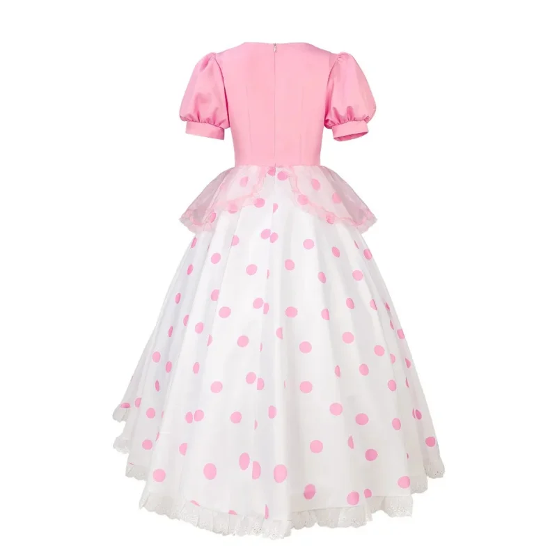 Toys shepdess baby cosplay costume women pink dress hat full set Bopeep role play disguise suit Halloween Carnival party