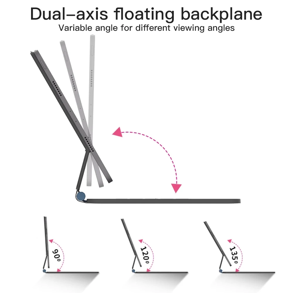 غطاء ذكي جديد للوحة المفاتيح السحرية لجهاز iPad 10th Gen لأجهزة iPad Pro 11 12.9 13 Air 4 Air 5 Pro 12.9 6th 5th 4th 3rd Gen حافظات مغناطيسية