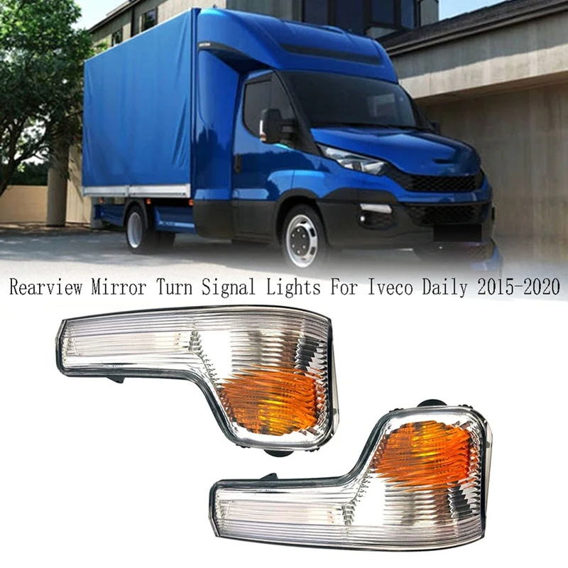 Auto Rearview Mirror Turn Signal Lights Reversing Indicator Lamp Housing Without Bulb For Iveco Daily 2015-2020