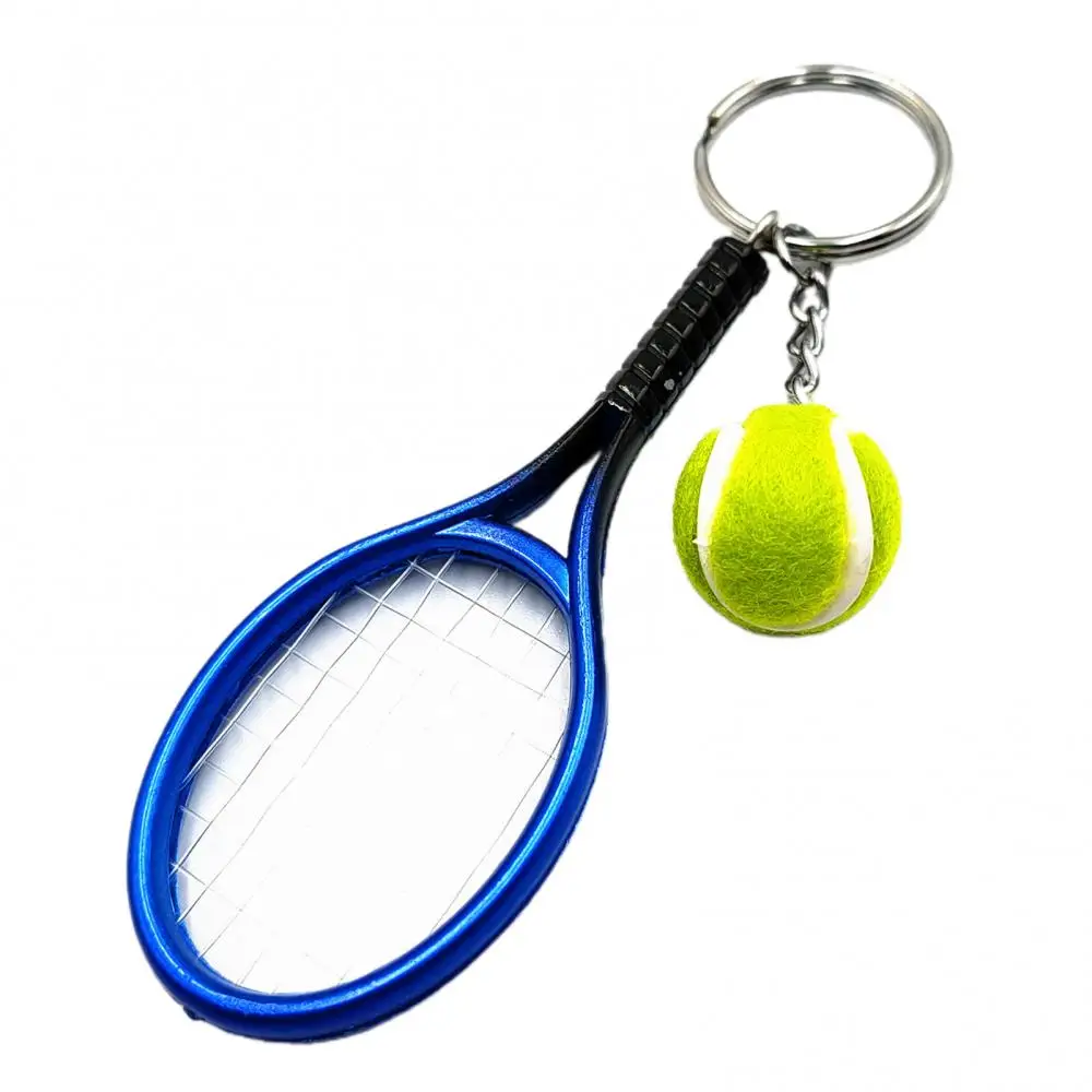 1pc carino Sport Mini racchetta da tennis ciondolo portachiavi portachiavi portachiavi anello Finder Holer accessori regali per l'adolescente fan