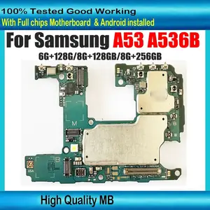 Bilashmart 100% Work Samsung Galaxy A53 A536B Motherboard 128GB Unlocked Tested SM A536B SM A536E Logic Board With Android System