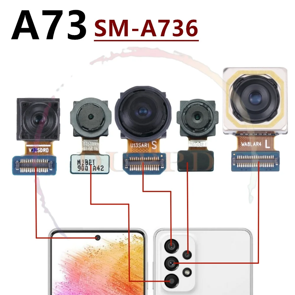 Back Main Rear Camera Front Camera Module Flex Cable For Samsung Galaxy A33 A336 A53 A536 A73 5G A736 Replace Part