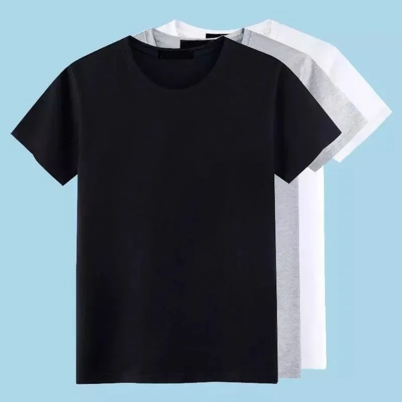 Men's Women's Short Sleeve Solid Color T-shirt Pure White Black Simple Summer Half Sleeve Top Serving As Casual Wear