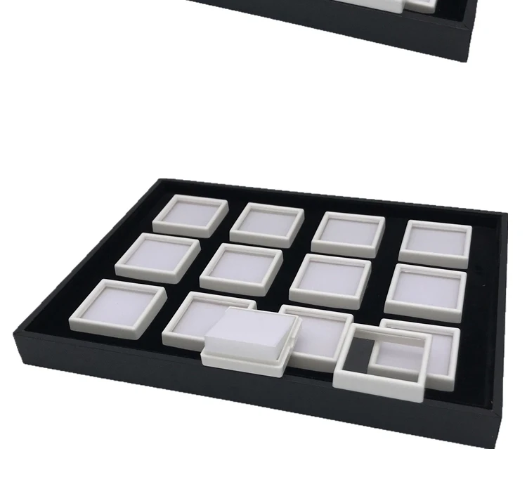 Wholesale Jewelry Gem Display Box Case Loose Diamond Storage Tool Coin Jar Show Tray Gem Pot Gemstone Organizer Holder Container