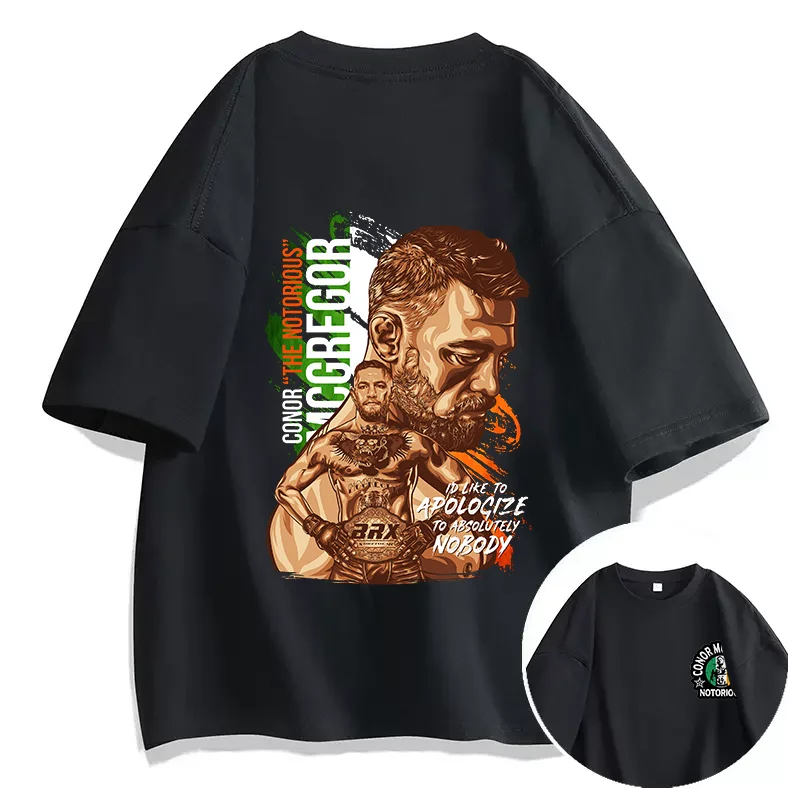 Famous Fighting Stars Conor McGregor Mouth Cannon T-shirt Couple student street sports casual T-shirt