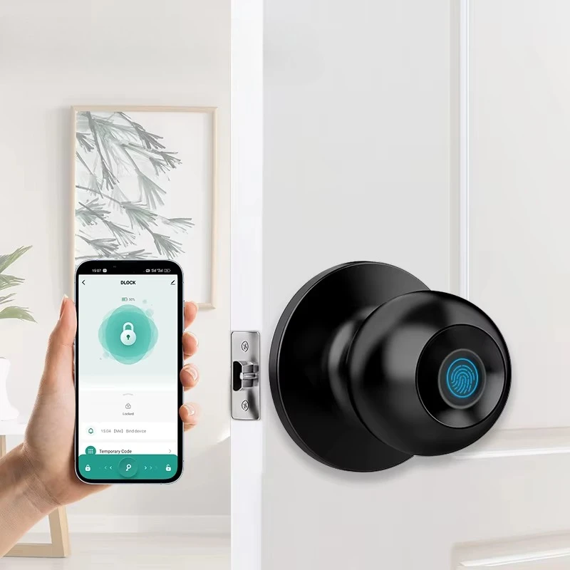 

Умный дверной замок с отпечатками пальцев, водонепроницаемый IP65 CE FCC, деревянный дверной замок