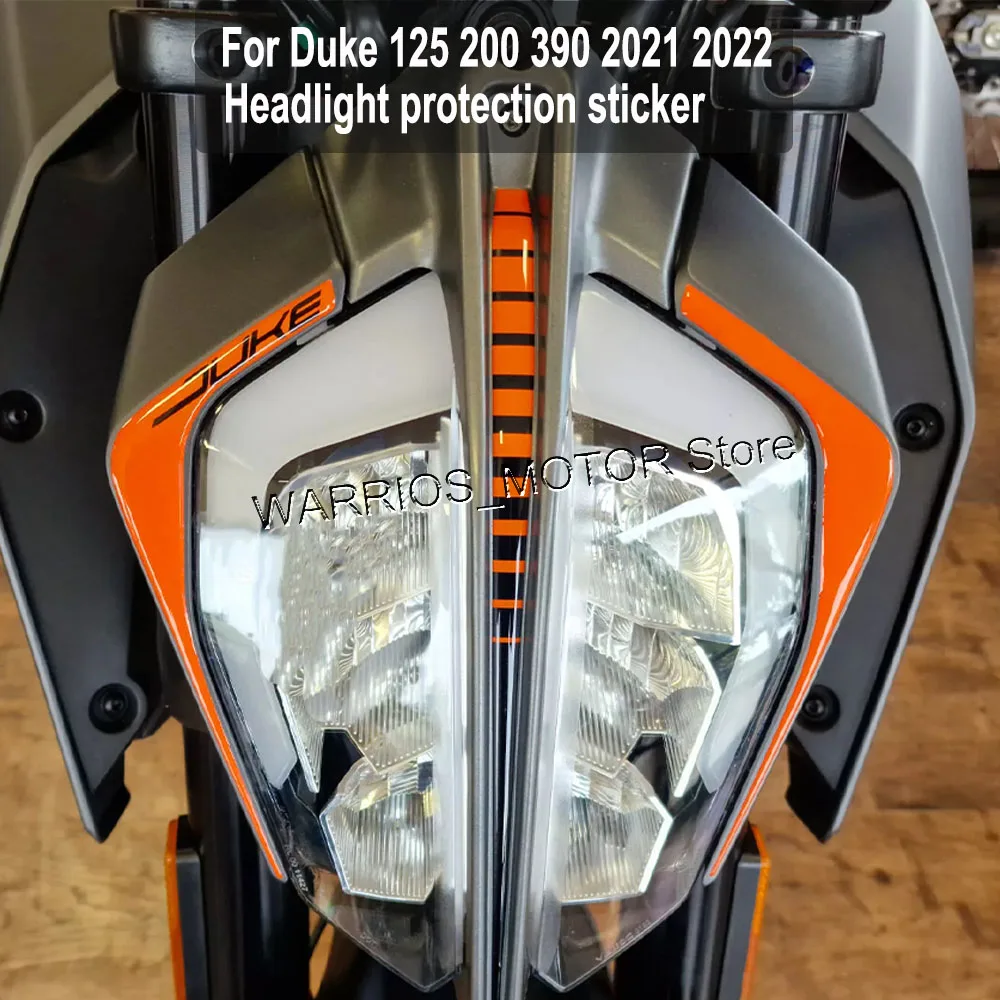 

Для Duke 125 200 390 2021 2022 мотоциклетная Защитная Наклейка для фар водостойкая устойчивая к царапинам 3D Резиновая Защитная Наклейка