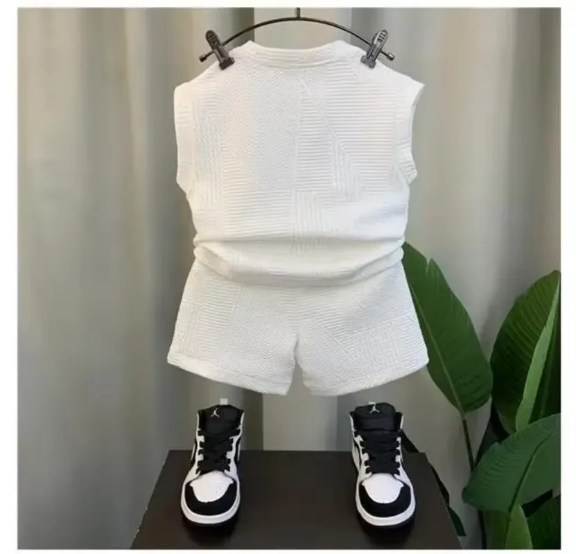 Summer Baby Boy Clothes Set Children Girls Solid Tshirts and Shorts 2 Pieces Suit Kid Short Sleeve Top Bottom Outfits Tracksuits