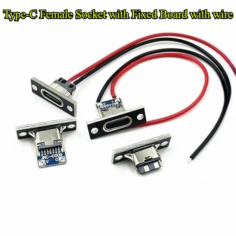 

USB Type-C Female Socket Fixed Board Welded Wire Type USB-C Charging Port Connector Small Electrical Appliance DIY Modification