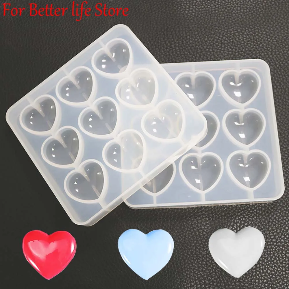 

1PCS DIY Love Silicone Mold Chocolate Soft Candy Cake Pouring Mold Heart Shaped Dessert Decoration Pendant Baking Supplies