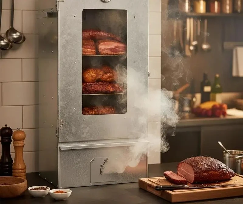 Factory Direct 2026 Galvanized Steel BBQ Smoker. Constructed from sturdy steel with a galvanized finish for superior rust