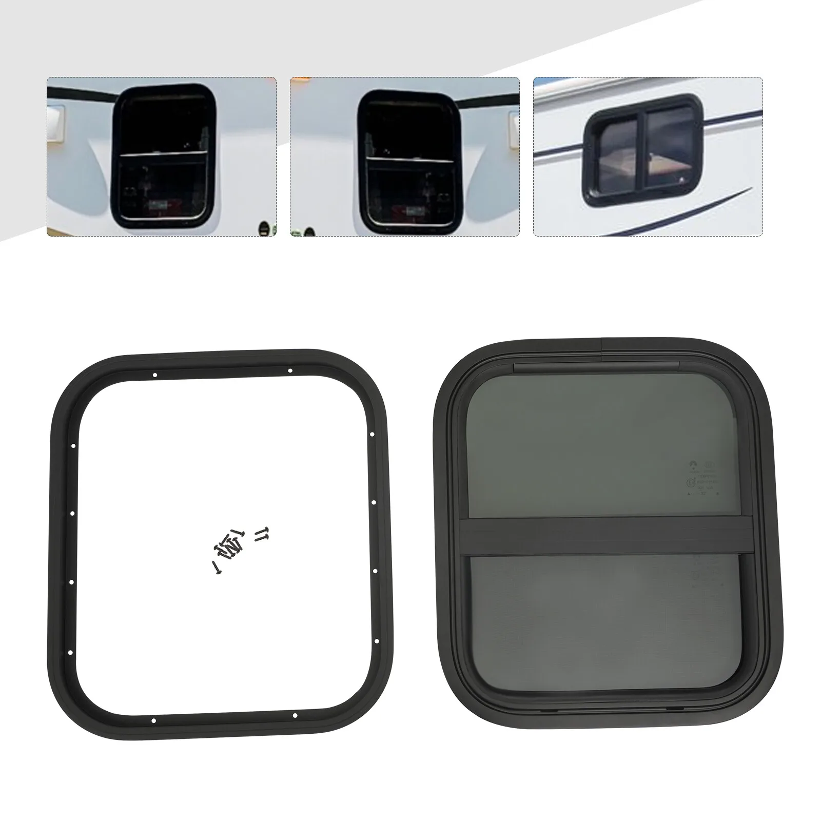 

15.34*17.27 Inch Vertical Sliding Universal RV Window For Cargo Trailer Camper & Screen