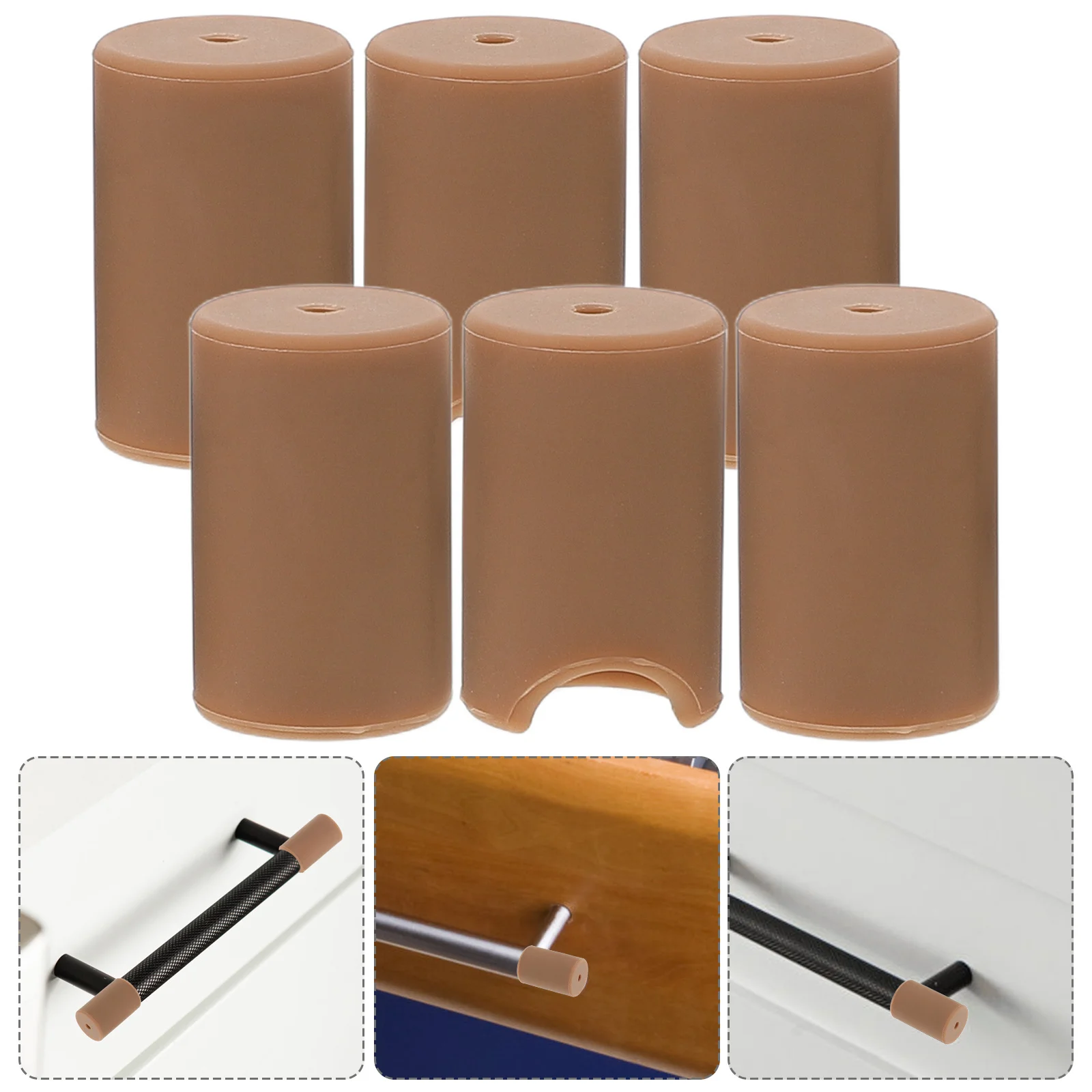 

6Pcs Silicone Door Handle Protectors Soft Child Safety Guards Drawer Bumpers Baby Proofing Cabinet Furniture Corner Guards