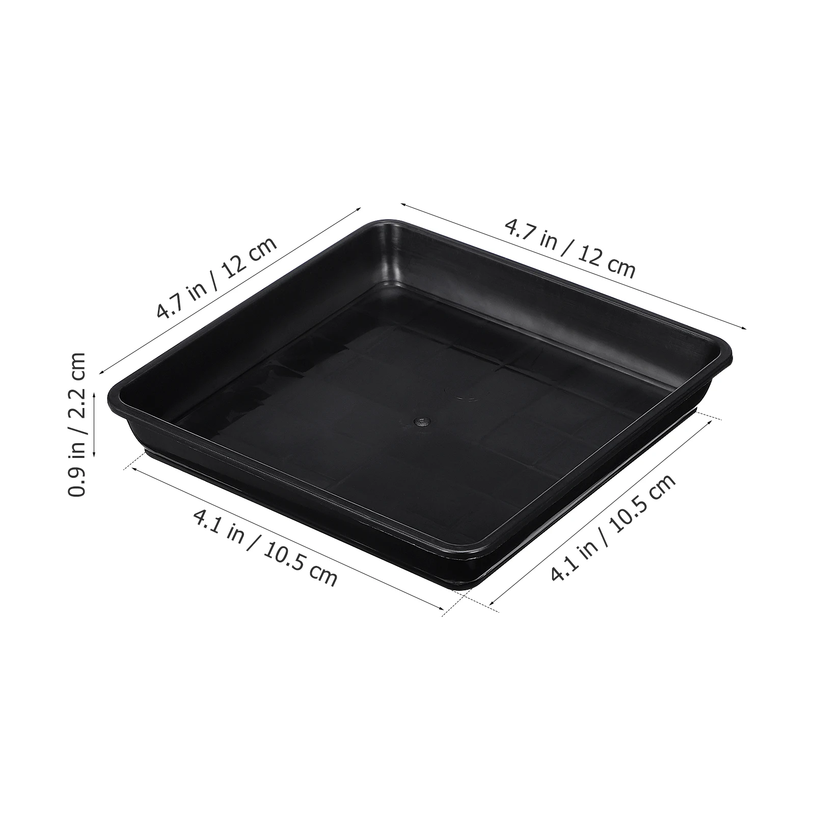 

8pcs Plastic Flower Pot Tray Bonsai Saucer Square Planter Water Plates Holders Gardening Resin Base Reusable Plant