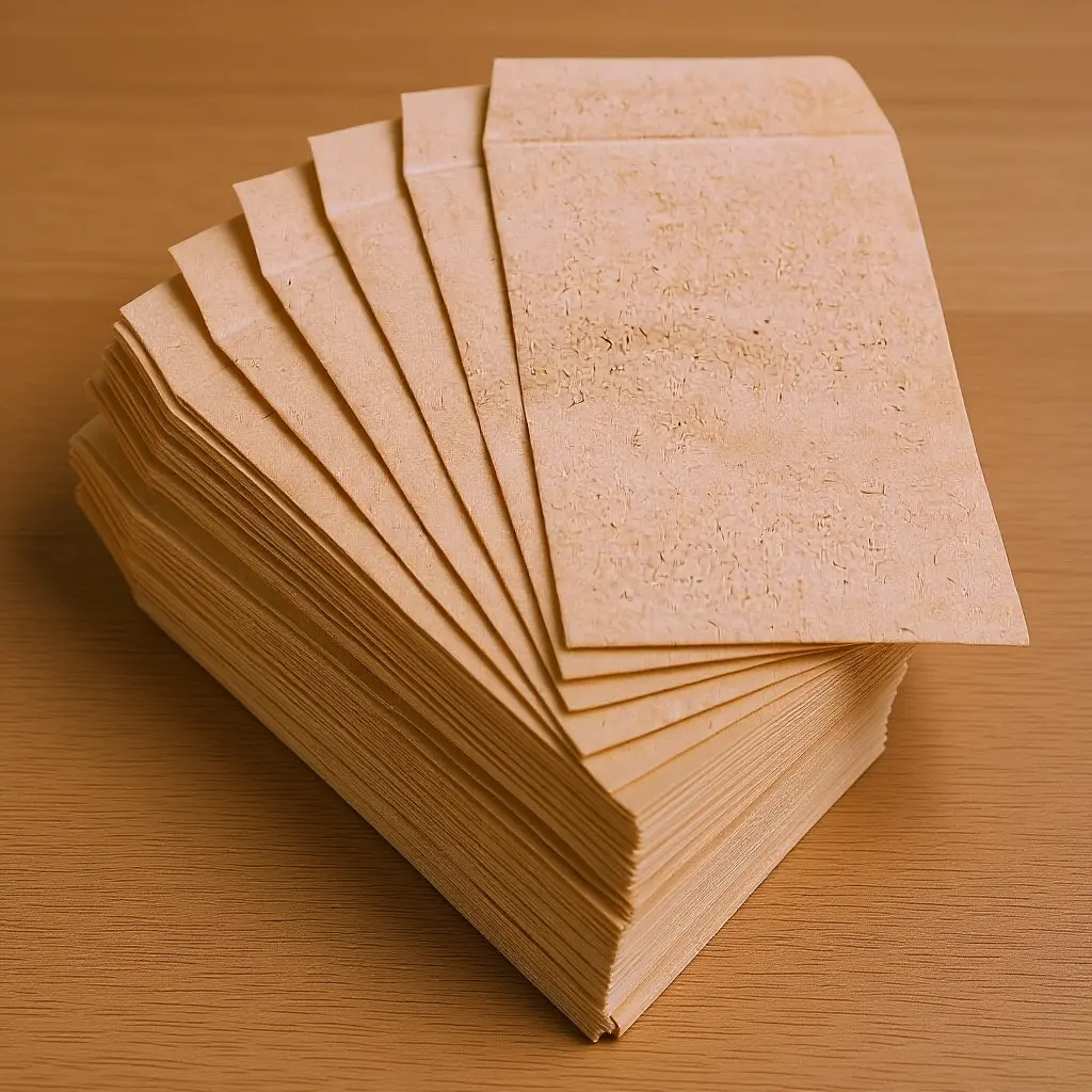

50Pcs Mini Brown Self Adhesive Sealing Envelopes Small Items Storage Packets for Coins Keys Cash Checks Savings Vegetable Seeds