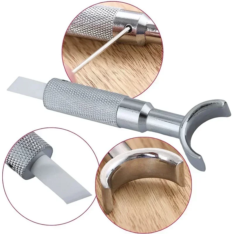 شفرة دوارة من السيراميك 7-8-9 مم، شفرة سكين دوارة من السيراميك مسطحة/مائلة ومتعددة الأغراض، للجلد اليدوي #5