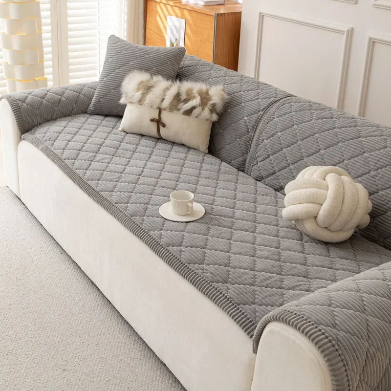 1pc Nordic Simple Plush Sofa Cushion Four Seasons Universal Non-Slip Cushion Sofa Cover Towel Covers Cloth Cushion Home Decor