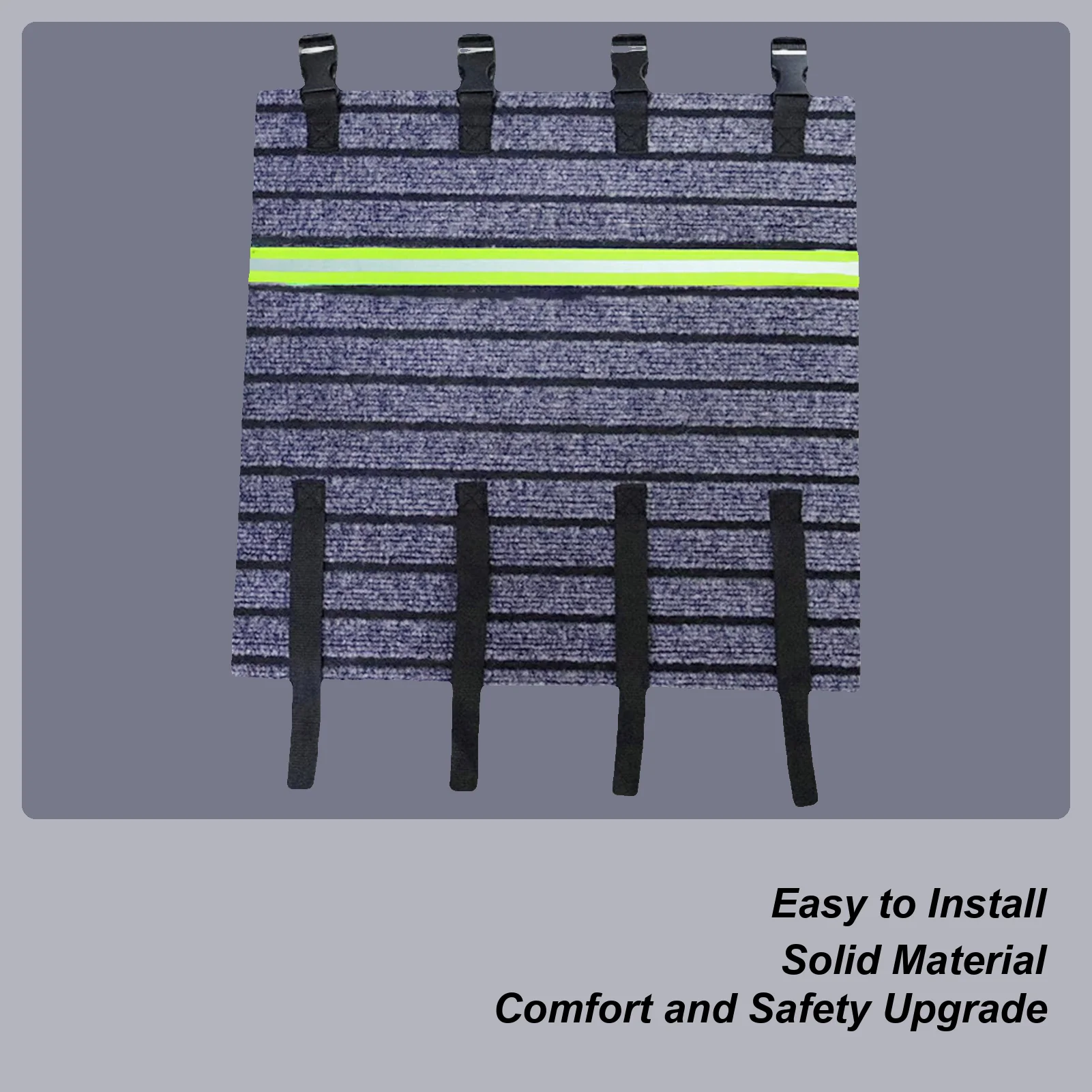 

RV Step Rug RV Carpet For Steps With Reflective Strip 18 X 18 Inch Adjustable Non-Slip Tread Mat Make Your Vehicle Safe And