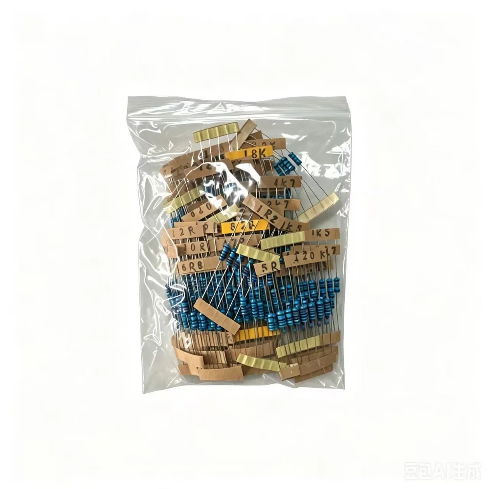 1/2W Metal Film Resistor Kit 395Pcs 73 Values 1R-1M 1% 5-Band for DIY