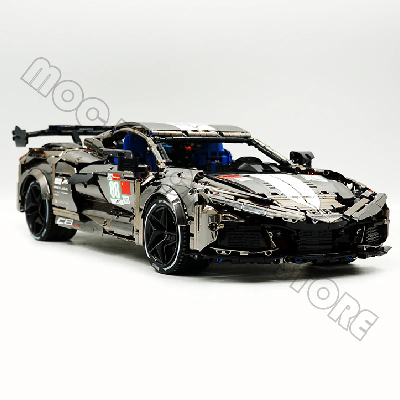 High-Tech Speed Champions CorvettEE C8 Racing Car Model 10622 Hypercar Building Block Brick 1:8 Scale Children Puzzle Toys Gifts