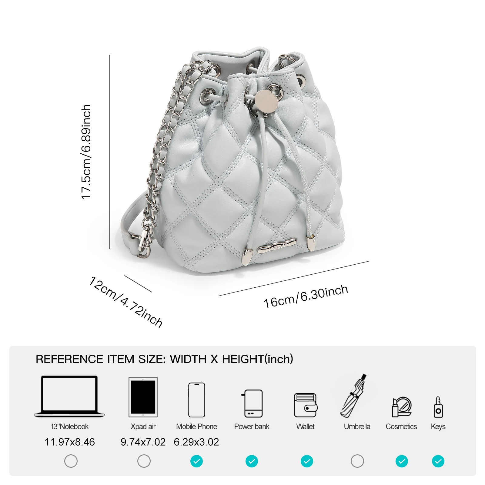 TOUTOU Classic Lingge Chain Bag Original Design Advanced Fashion Crossbody Bag Casual Daily Shoulder Bag