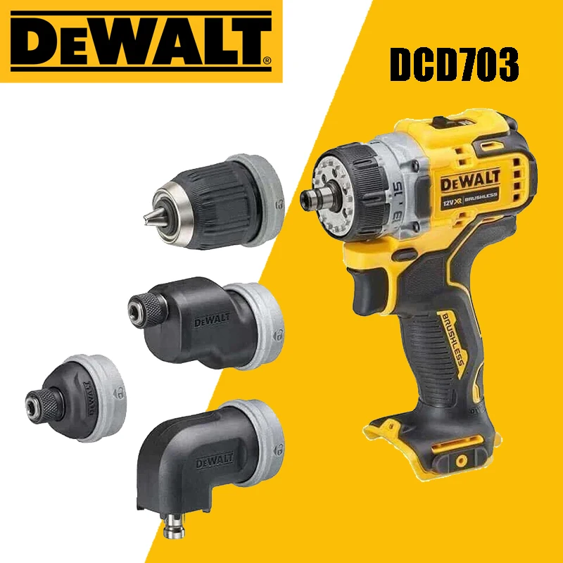 Dewalt-chave de Fenda Elétrica sem Escova sem Fio Furadeira em Driver Bateria de Lítio 1500rpm Ferramentas Elétricas Dcd703 12v