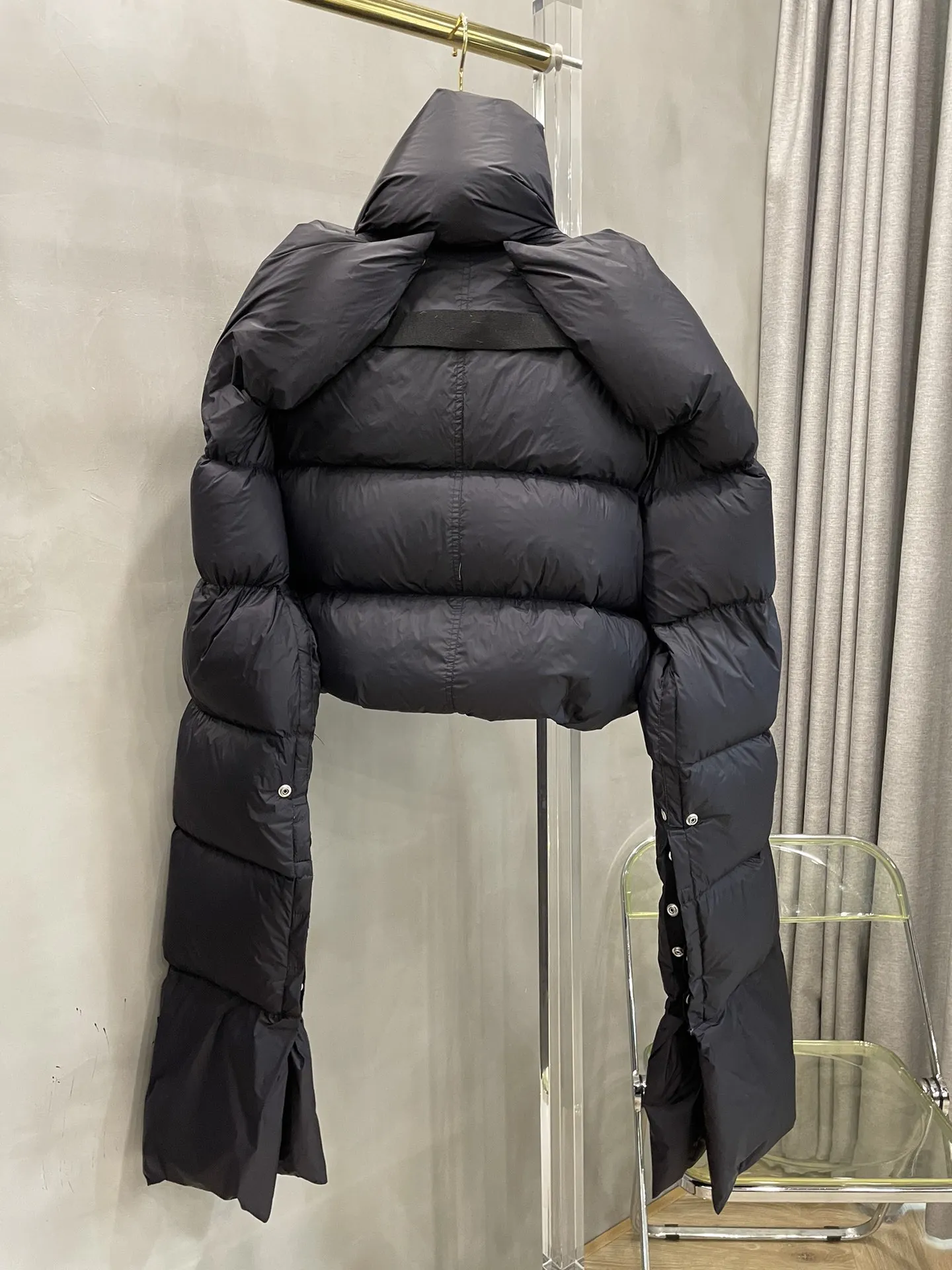 2025 ملابس نسائية أوزة أسفل اضافية طويلة الأكمام طوق كبير قصير أسفل سترة شتاء جديد 1104 #6