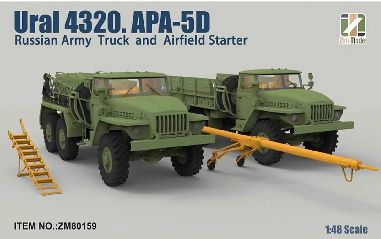 Zimi Model ZM80159 Russian Army Truck Ural-4320-Airfield Starter APA-5D Model