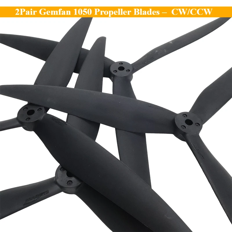 2 Paar Gemfan 1050 Propellerblätter – hocheffiziente CW/CCW-Requisiten für FPV-Drohne/RC-Quadcopter |   Langlebiges Ersatzteil für RC-Flugzeuge