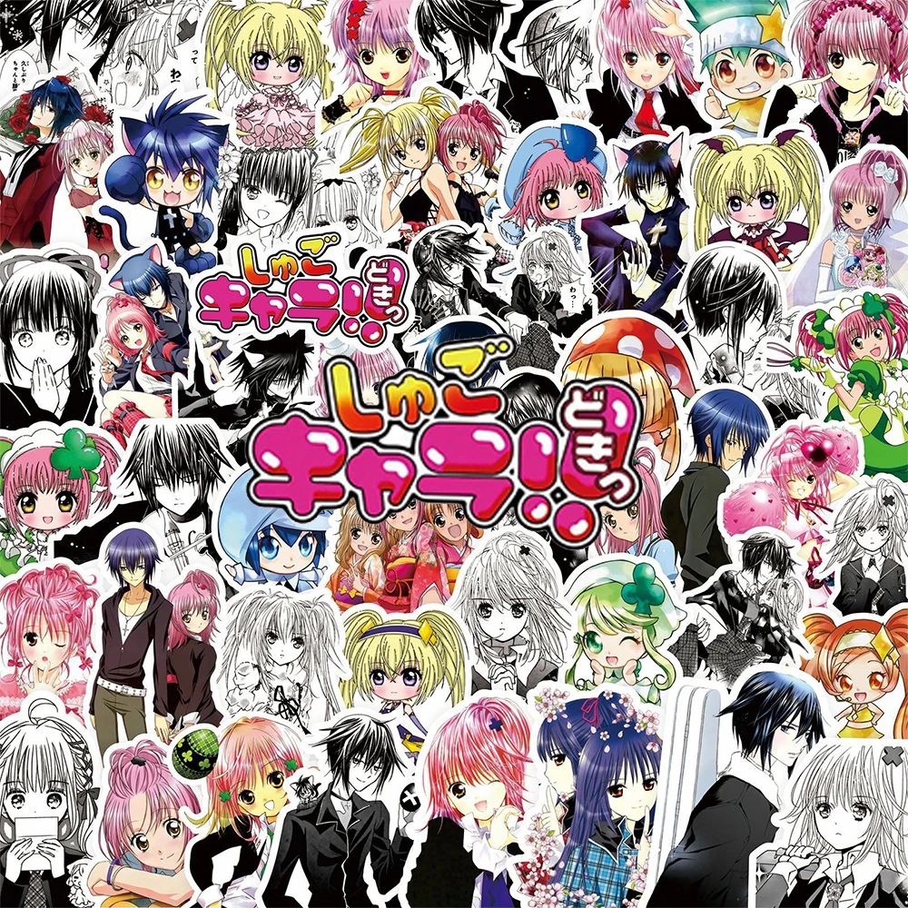 

20/40/80pcs Shugo Chara Cartoon Stickers Ran Hinamori Amu Anime Sticker Aesthetics Scrapbooking Laptop Tsukiyomi Ikuto Decals