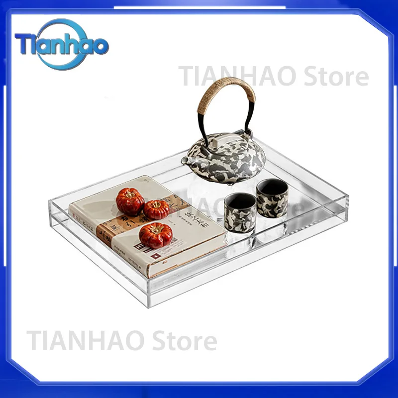 Ink Painting Style Tea Table Set for New Chinese Style Showroom Including Teapot Tray and Decorative Accessories for Hotel