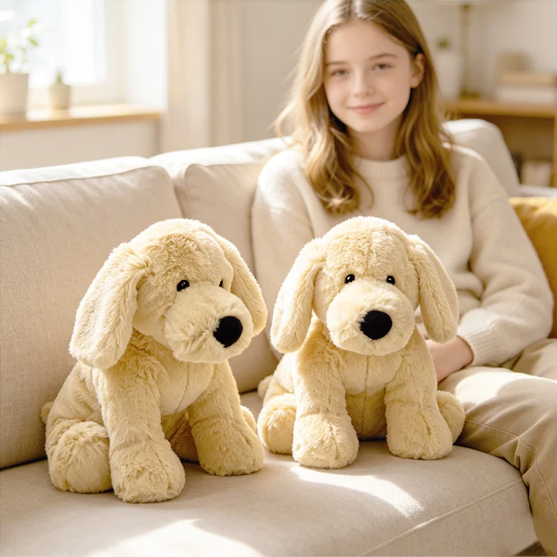 Golden Retriever Plush Toys Simulated Dog Stuffed Doll Adorably Home Decor Toys Kawaii Kids Accompany Sleep Toy Birthday Gifts