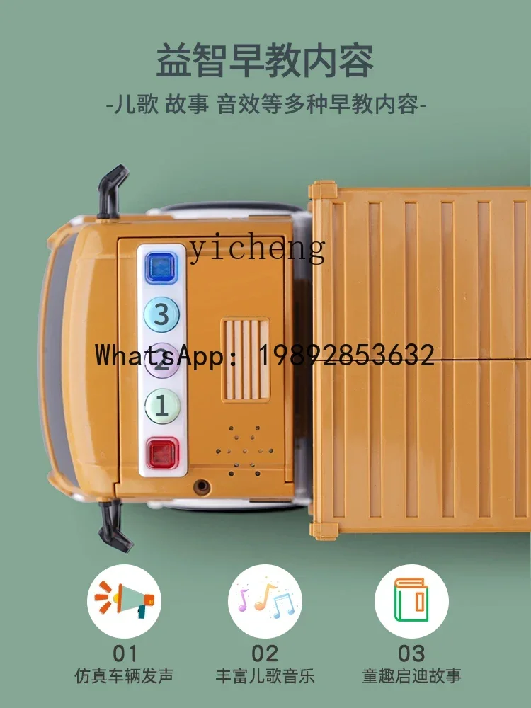 Ah caminhão contêiner infantil, engenharia, escavadeira, guindaste, caminhão de brinquedo, terno de liga