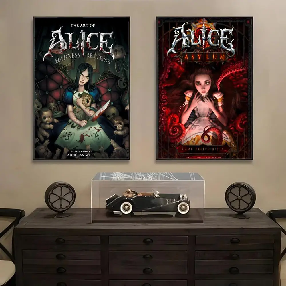 Jogo A-Alice Madness Returns Poster Adesivo Perfeito Arte Autoadesiva Projetado para Casa, Jantar, Espaços de Escritório Durável