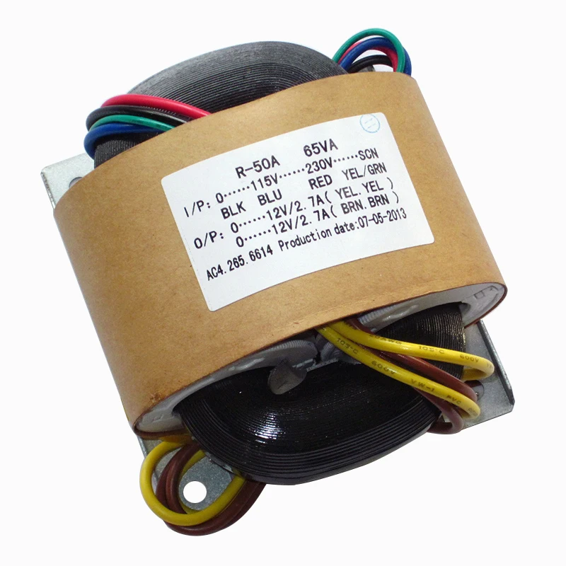 BAHOD 65w Dual 12v R Type Power Transformer for HIFI Amplifier Audio Accessories