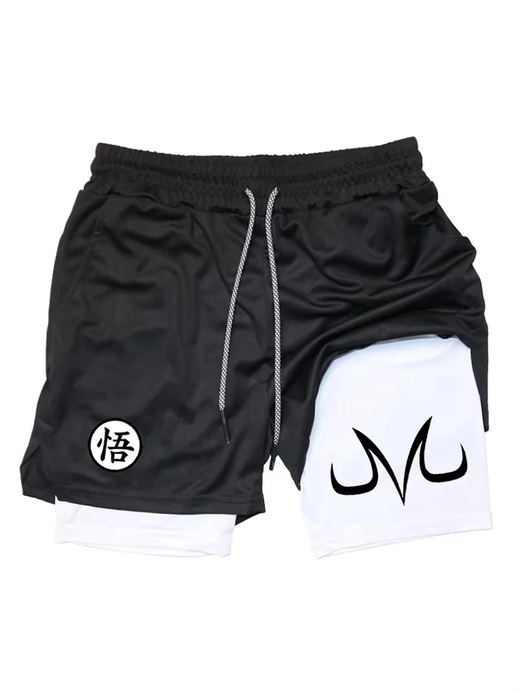 Men's Double Layer Casual Sports Pants Breathable Running And Training Shorts Comfortable Physical Exercise Fitness DF0026