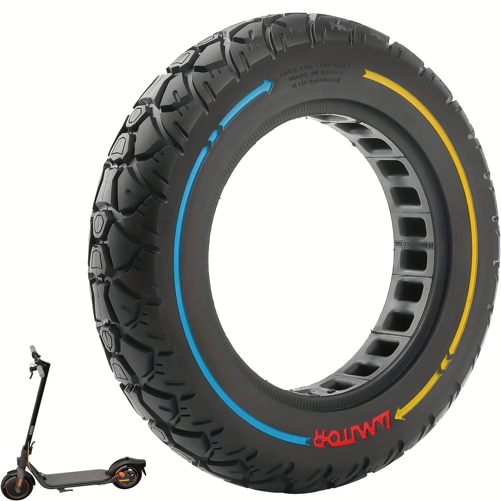 

1pcs 10 x 2.125 solid rubber tire,250 x 54 replacement tire for Xiaomi 4Pro/4Lite/Ninebot Uifi electric scooter, non-slip