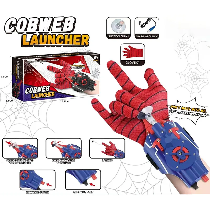 New Spider Man Cobweb Launcher Toys Spiderman Web Shooters Cosplay Model ML Legends Webshooter Gloves Accessories Gift for Kids view 3