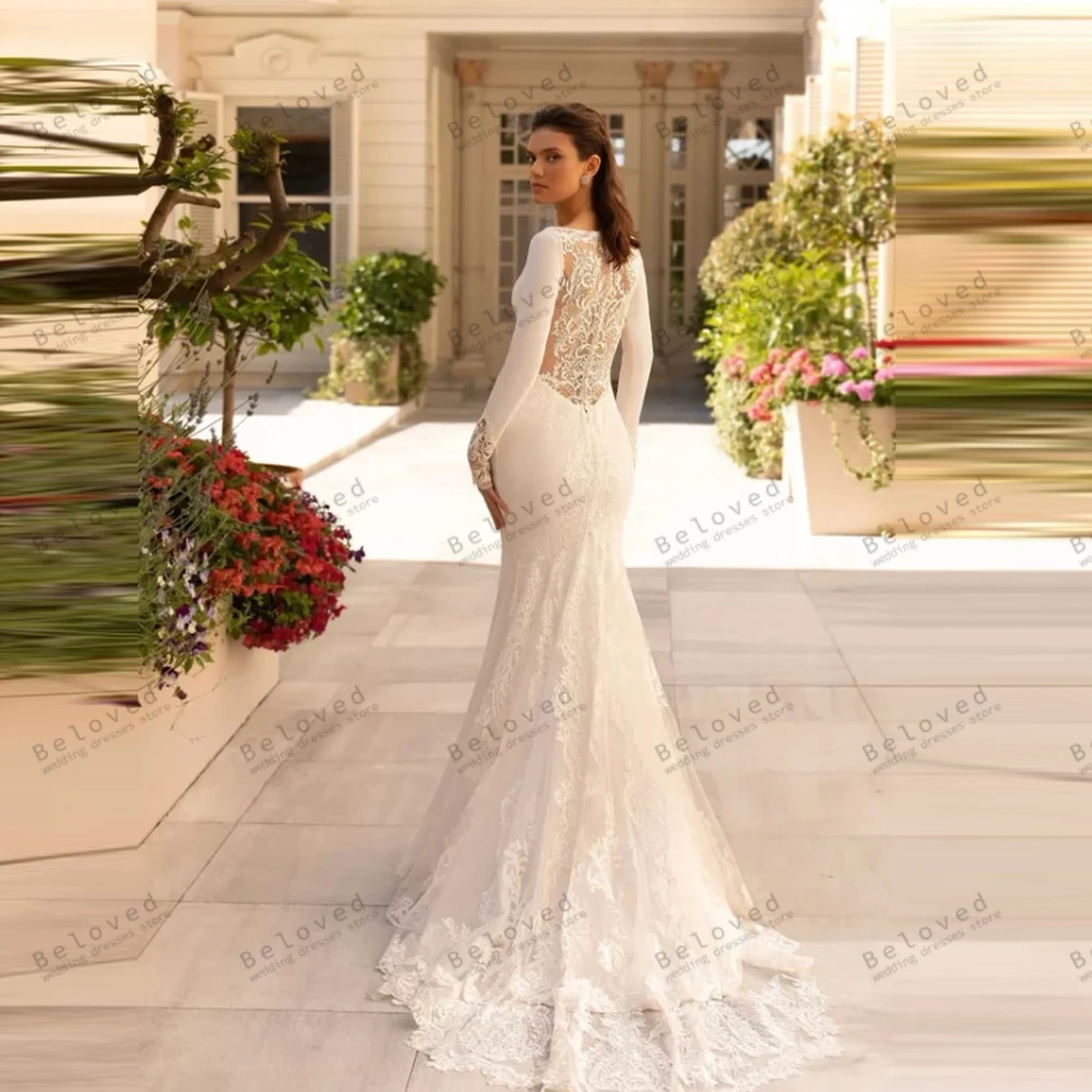 Charming Wedding Dresses Vintage Bridal Gowns Lace Appliques Modest Full Sleeves Robes Pretty Vestidos De Novia Customized 2026