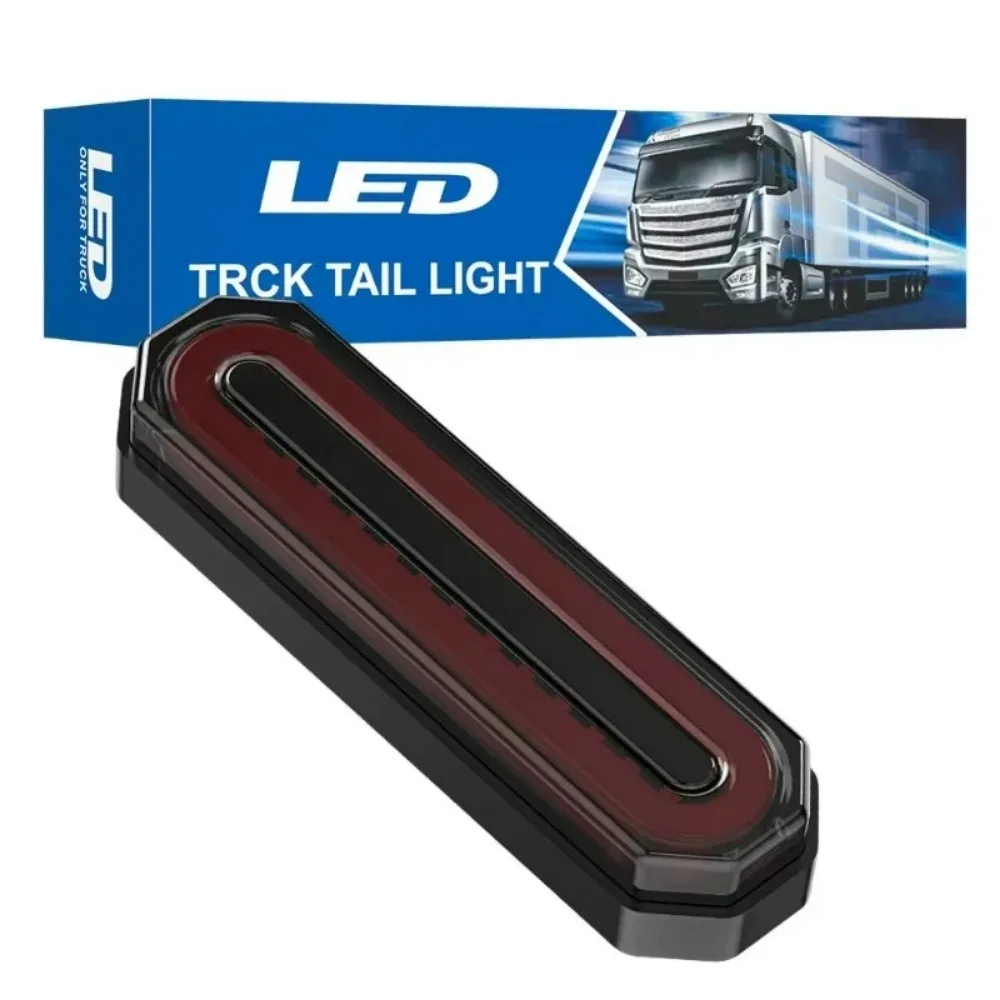 

For Tail Turn Lights Red+Yellow Sequential Flowing Turn Signal Light Stop Truck Trailer RV Cargo Van 3 in 1 LED Brake