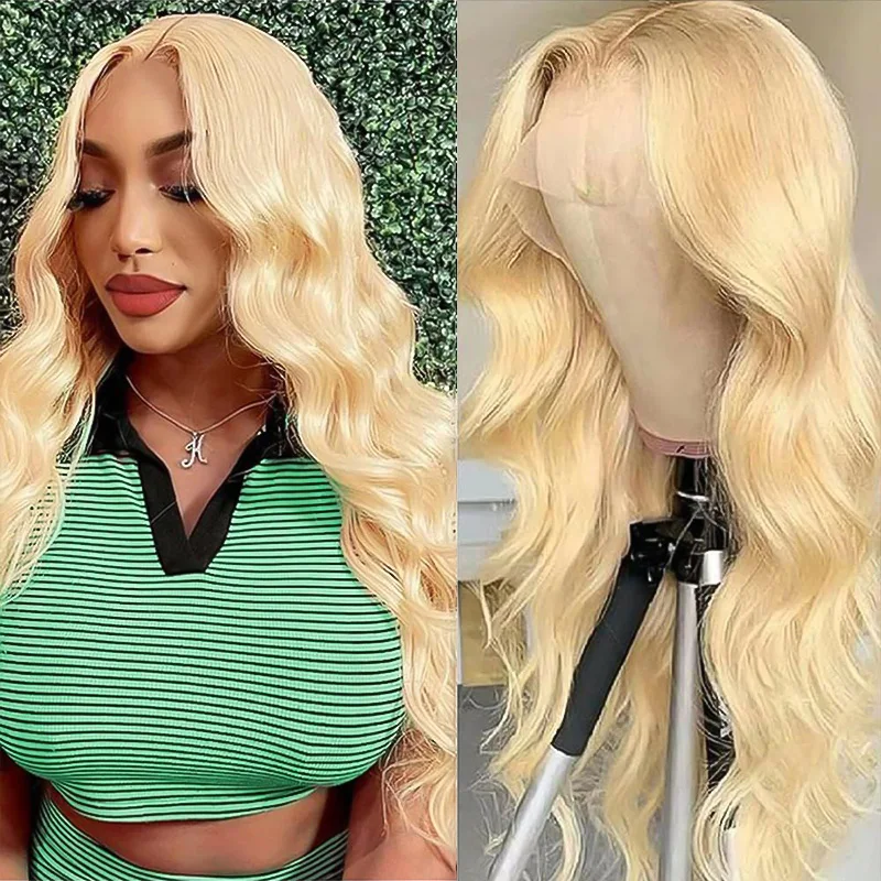 613 Body wave 13x6 hd lace frontal human hair wig 100% brazilian 30 40 inch lace front Honey blonde cheap wigs on sale clearance