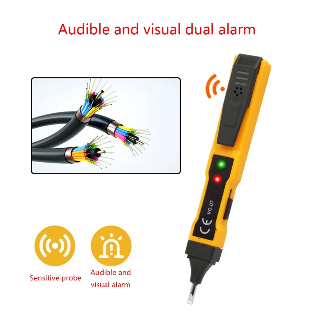 Pocket Voltage Tester Electrical Tester Non Contact Voltage Tester Electric Tester Pen Voltage Detector Live/Null Wire Dropship