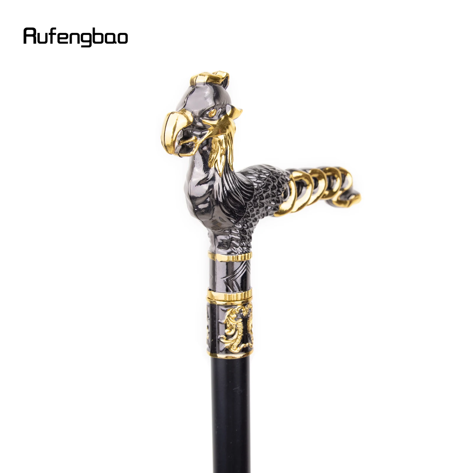 Goud Zwart Vogel Wandelstok Mode Decoratieve Wandelstok Gentleman Elegante Cosplay Cane Knop Crosier 93Cm